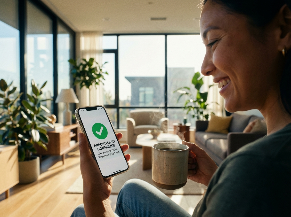 Erfolgreiche und schnelle Terminbuchung beim Amt über das Smartphone mit Terminli