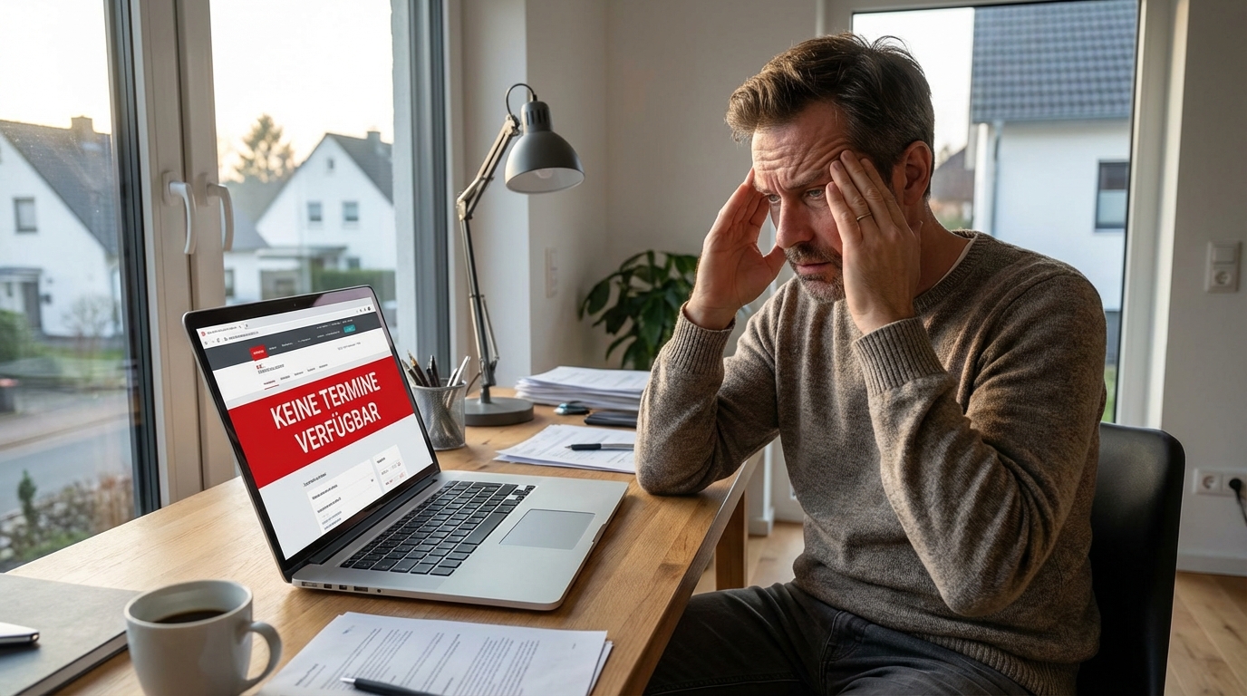 Verzweifelter Mann in Mönchengladbach findet online keinen Termin für die Einbürgerung.